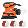 Prostormer Detail Sander, 13000RPM Mouse Sander, 1.6A Electric Palm Sanders - color: Orange