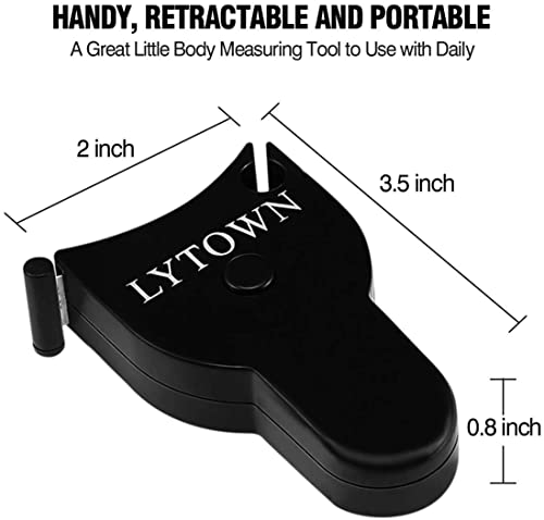 2PCS Tape Measure Body Measuring Tape 60inch (150cm), Retractable Measuring Tape for Body Measurement & Weight Loss, Accurate Body Tape Measure for Fitness, Tailor, Sewing, Handcrafts, Clothes - color: Black
