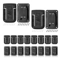 20pas Tool Holders and Battery Holder for Dewalt 20v Wall Mount Hanger Battery Drill Tool Storage Shelf for Milwaukee M18 (Black) - color: Black