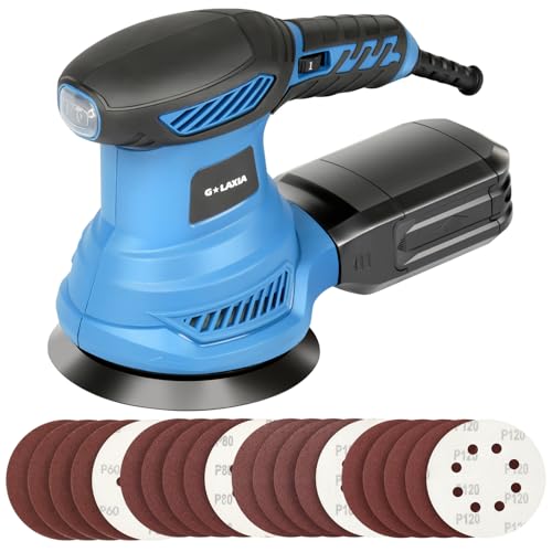 2.5-Amp Random Orbital Sander Corded 4.9-Inch with 20Pcs Sandpapers