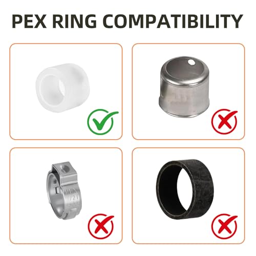 (12-Pack YVSKM) 1/2" PEX-A Fittings Set – 3 Tee, 4 Elbow, 5 Coupling, Lead-Free Brass Full Flow Connector, ASTM F1960 & cUPC Certified for Residential Hot & Cold Water and Radiant Heating Systems - size: 1/2 Inch 12-Pack