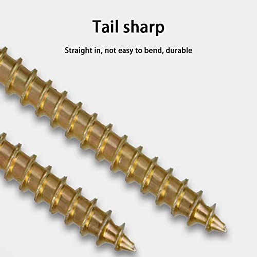 M3.5 Flat Head Wood Screws Assortment Kit 320 Pcs,Phillips Drive Countersunk Flat Head Self-Tapping Wood Screws,Yellow Zinc Plated Finish Screw Kit,Self Tapping Drywall Screws for Metal - style: M3.5 320PCS