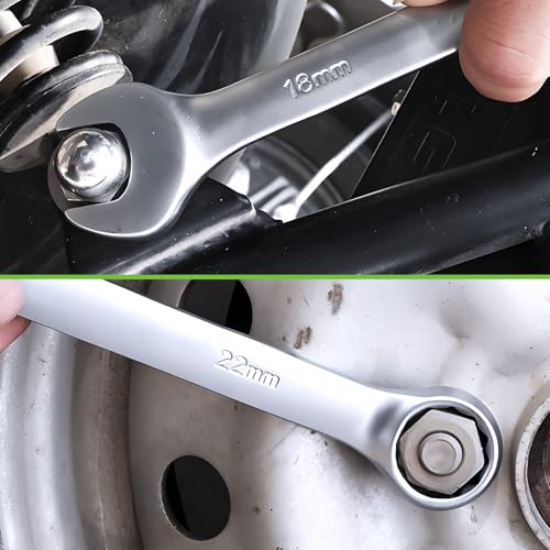 Der Erwachte 30pc Combo Wrench Set SAE Metric 1/4-1 8-22mm Storage Pouch - size: 30 Piece (Metric+Sae)