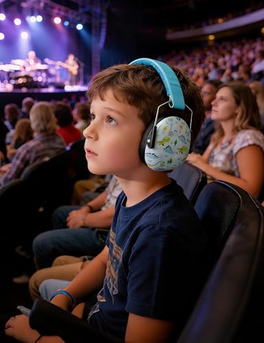 Kids Noise Canceling Earmuffs, 25-30dB Noise Reduction Ear Protection, Adjustable Headband Concert Fireworks, Autism - color: Bukl