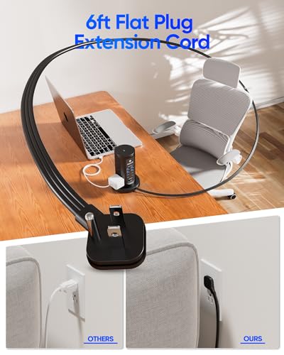 Power Strip Tower, kakyanill Charging Station 9 AC Outlets 8 USB Ports - color: Black, size: 24W