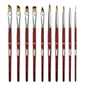 Sdanart Watercolor Brushes Professional，10 PCS Artist Paint Brush Shapes