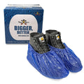 ShuBee Waterproof Shoe & Boot Covers Slip-Resistant Disposable for Plumbing Construction Floor Protection - 40 Pair - color: Dark Blue