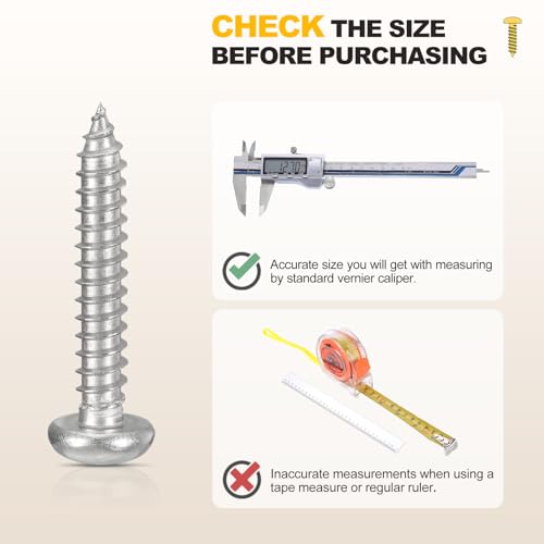 METALLIXITY Phillips Pan Head Self Tapping Screw M3 200Pcs - color: Silver tone, size: M3x4,6,8,10,12,14,16,18,20,25mm