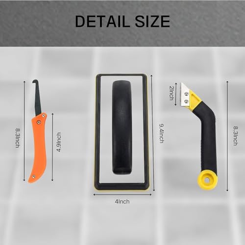 Grout Float and Grout Removal Tool Kit,Tile Grout Float,Grout Removal Tool