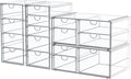 caktraie 4-Pack Acrylic 16-Drawer Storage & Makeup Organizer for Desk - size: 16 Drawers