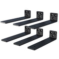 NEODROP 6 Inch Floating Shelf Brackets, Heavy Duty Hidden Bracket for Wall, Mantel, Bookshelves, Black Powder Coated Steel, 6-Pack - size: 6 Inch, style: 6 Pack