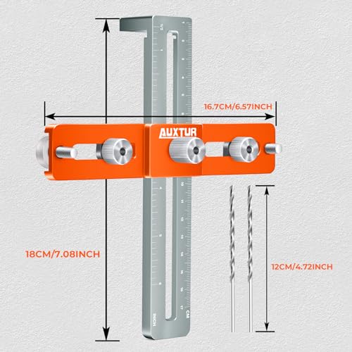 Cabinet Hardware Jig, Adjustable Cabinet Handle Template Tool with Alignment Hole, Punch Locator Drill Guide for Knobs,Handles and Pulls, Cabinet Template Tool for Drawer Cabinet Installation - style: Jig