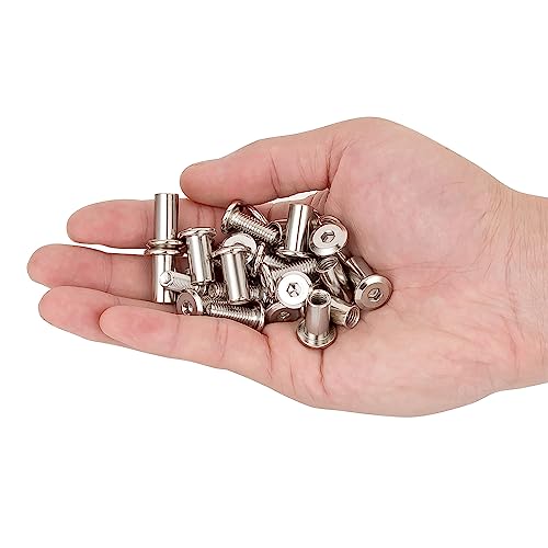 50pcs M6x15mm Silver Furniture Bolts Hex Screw for Furniture Assembly - size: M6x15mm