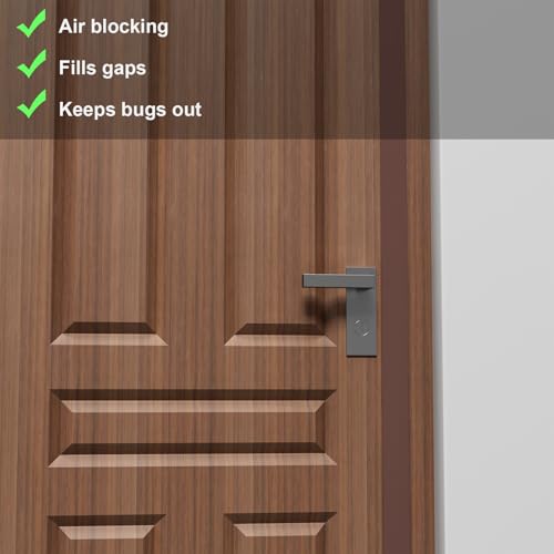 Elvone T-Shaped Weather Stripping Seal, Brown Silicone, 1.97 in x 20 ft - color: Brown, size: 20FTX1.97IN