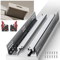 10 12 14 16 18 20 22 24 Inch Bottom Mount Soft Close Drawer Slides Full Extension Concealed Rails Track 100 lb Load Capacity 1 Pair (Soft Close Without Bracket, 16 Inch (400 mm)) - color: Soft Close Without Bracket, size: 16 Inch (400 mm)