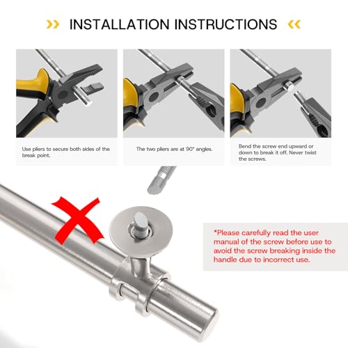 Rergy 10 Pack 3-3/4 Inch Hole Center Brushed Nickel Kitchen Cabinet Pulls - color: Brushed Nickel, size: 3-3/4in Hole Center(96mm)