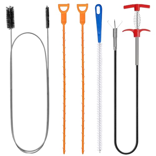 5 Pcs Hair Drain Clog Remover Tool,Hair snake Tool Opener