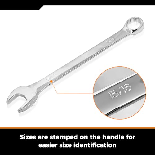 Der Erwachte 6-Piece SAE Wrench Set, Large Wrench Set - size: 6 Piece Sae 23.81-31.75mm