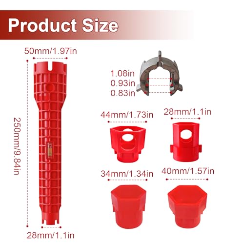 14 in 1 Multifunctional Wrench Faucet Sink Installer Tool, for Repairs Toilet, Sink, Bathroom, Kitchen Plumbing Installation