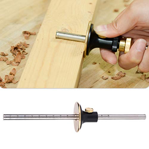 LiebeWH Wheel Marking Wood Carpenter Scriber, Marking Tool Wheel Woodworking Scriber Ruler EuropeanStyle Hand Measuring Tool (Single axis) - size: single axis