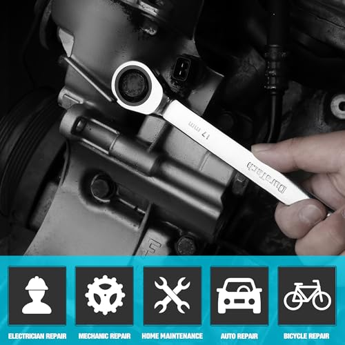 DURATECH 17mm Ratcheting Combination Wrench, Metric - size: 17.0mm