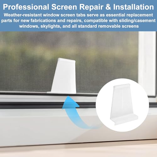 Screen Lift Tabs 30pcs White Plastic Universal Spline Channel Pull tabs