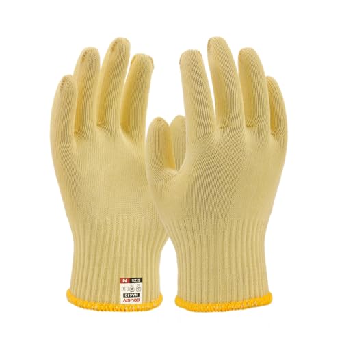 Heat Cut Resistant Glove, Aramid Oven Gloves with Fingers, Thick Knit Design, Machine Washable, Medium - size: 1pc-Medium, style: Aramid