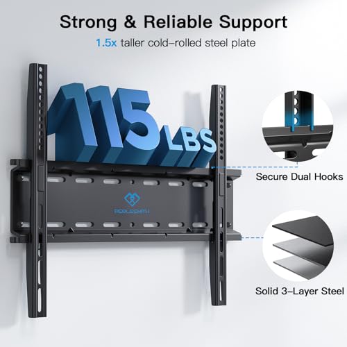 PERLESMITH Ultra Slim Fixed TV Wall Mount for 26–60 inch TVs up to 115 lbs - size: 26-60" Fixed TV Wall Mount