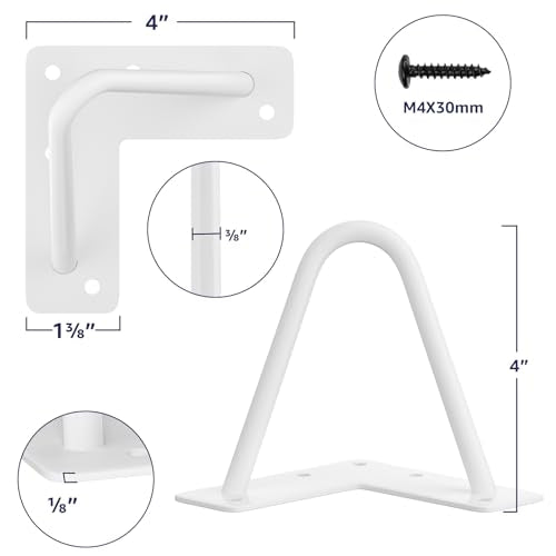 SMARTSTANDARD 4 Inch Heavy Duty Hairpin Furniture Legs, White 4PCS - color: White, size: 4 Inch
