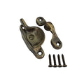 QCAA Forged Brass Sash Lock in Solid Brass, CTC 2", Brushed Antique Brass, 8 Pack, Made in Taiwan - color: Brushed Antique Brass, size: 8 Pack