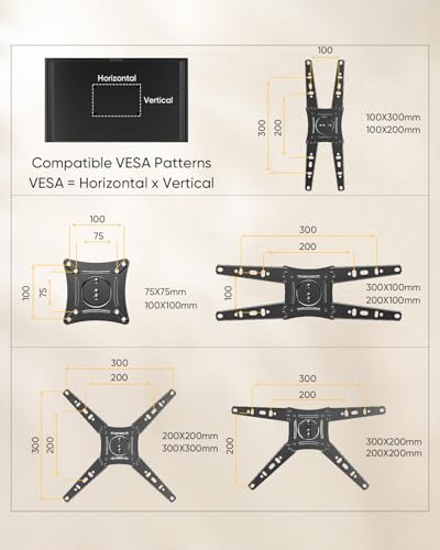FORGING MOUNT Corner TV Wall Mount Full Motion TV Mount for 17-50 inch TVs - size: Fits 17-50'' TVs