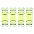 HARFINGTON 4pcs Cylindrical Bubble Level 9x25mm Mini Bullseye Spirit Levels for Leveling Camera Tripod Telescope Workshop Turntable Pictures Frame, Green - size: 9x25mm