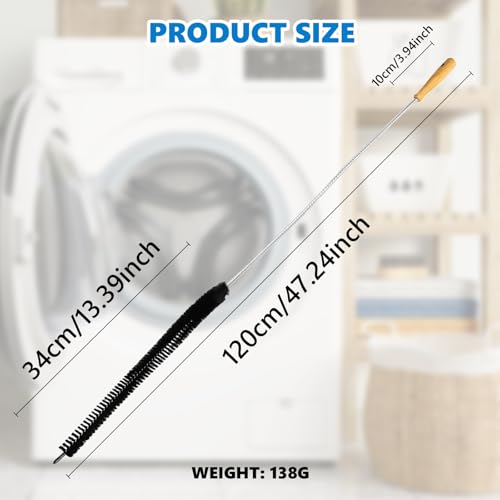 Dryer Lint Brush Vent Cleaner Tool 47.2 Inch Extra Long Flexible for Lint Trap Cleaning Tool Home Dryer Maintenance for DIY Users(1, PCS) - size: 47.2