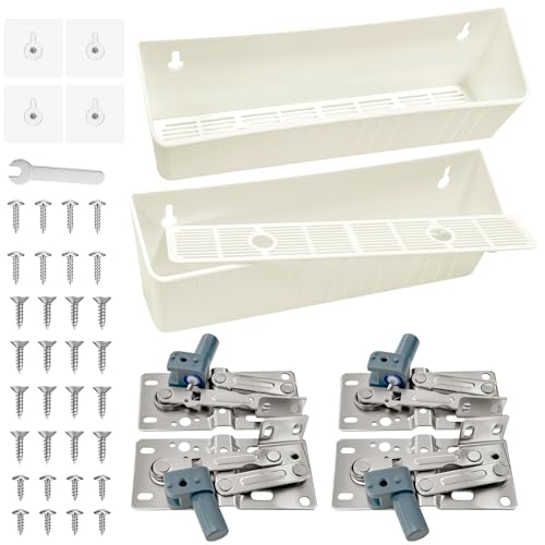 11" Tip-Out Plastic Sink Trays + Steel LD-0220-50SC Soft Close Pivot Hinges