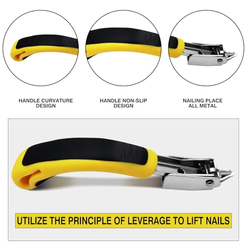 Staple Remover, Heavy Duty Staple Remover Tool,Upholstery Stapler Remover for Carpet,Wood,Floor, Furniture, Construction, Industrial Staple Lifter Removes Flooring, Carton Box Staples(Yellow) - style: 1pc Staple Remover（Yellow）