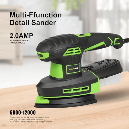GALAX PRO 2-in-1 Cordled Sheet/Detail Sander 250W, 12 Pcs Sandpapers - style: Corded 2-in-1 Sheet Sanders/Detail Sanders