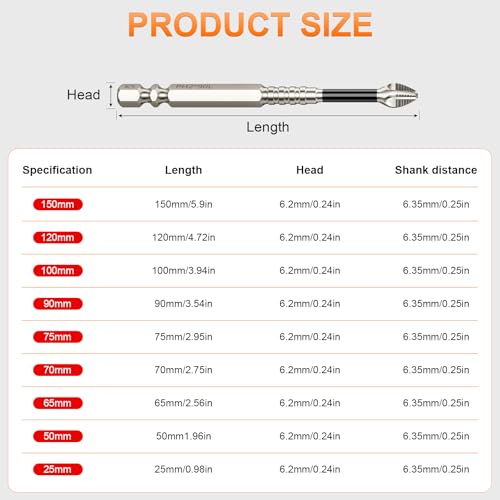High Magnetic Screwdriver Drill Bit Set - 9Pcs - color: 9 Pcs