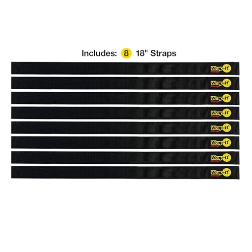 Quick-Straps by Wrap-It Storage - 18" (8-Pack) Black - color: Black, size: 18" (8 Pack)