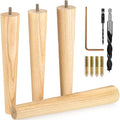 Airy Abode Premium Ash Wood Furniture Legs (Full Install Kit) - Pick Your Size and Color - color: Ash, size: 12 Inches