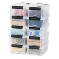 IRIS USA 10-Pack 6 Quart Storage Bins with Lids, Clear - color: Clear, size: 6 Qt, style: 10 Pack