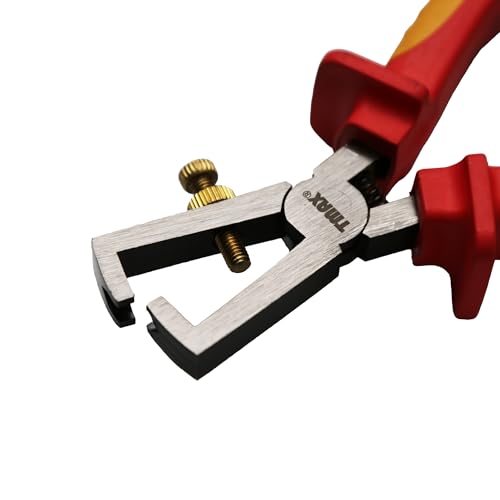 TMAX 6" 1000V VDE Insulated Electrician Wire Stripping Plier, Cr-V - size: 6" pump, style: plier