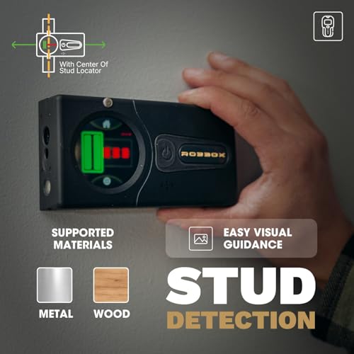 Sennses Pro Device | Dual-Laser Distance Meter | Two-Axis Smart Digital Level | Stud Finder | Precise Measurements w/Smart Features | Dust & Water Resistant IP54 | Robbox App for iOS & Android