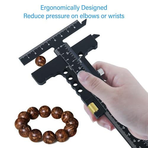 Fine Tuning T Shaped Woodworking Ruler, Aluminum Alloy Marking Gauge Scribing Tool for Precision Woodworking