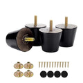Maricome 2 Inch Legs for Ottoman Wood Furniture Feet with M8 Bolt Black - color: 2 Inch Black