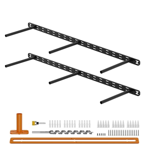 2pcs Floating Shelf Bracket Heavy Duty,Decorative Floating Shelf Hardware Hidden Black Metal Fireplace Mantel Brackets (28"X6"X1.0" with Tools) - size: 28"X6"X1.0"