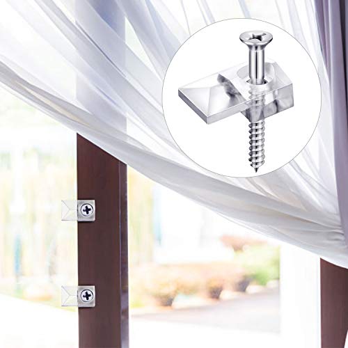 Blulu 20 Pack Glass Mirror Holder Clips for Wall Mounting | Glass Mirror Hanging Kit, Offset 0.24 Inch/ 6 mm, Hanging Retainer Fasteners with Screws and Anchors, for Fixing Cabinet Door - style: Classic Style