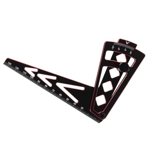 RC Car Camber Gauge Adjustable Wheel Rim Camber Gauge for 1/10 1/8 Trucks - color: Black+red