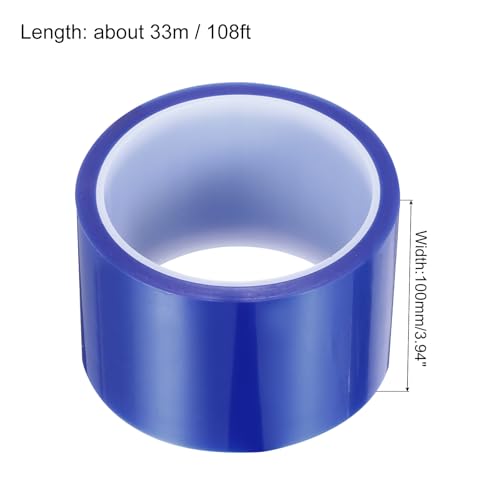 uxcell Blue Heat Tape, 1 Roll 100mmx33m 108ft High Temperature Heat Resistant Tape for Sublimation,Heat Vinyl Press,Heat Transfer, Circuit Board, No Residue - color: Blue, size: 100mmx33m