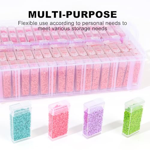 VTG Diamond Painting Storage Containers with 320 Grids Diamond Art Storage Bead Organizer Painting Accessories DIY Jewelry Craft - style: Four-layer small square bottle