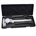 0-6 inch Dial Caliper Measuring Tool Imperial Stainless Steel 4-Way Dial Caliper 0.001" Shockproof with Plastic Case